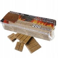 Podpałka Rozpałka do Grilla Kominka Pieca Ogniska 200 Kostek Przyj.