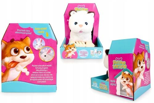 Kotek pluszak interaktywny - miauczy, wydaje odgłosy, maskotka dla dzieci na Arena.pl