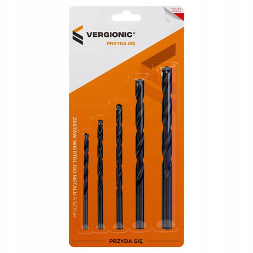 ZESTAW WIERTEŁ DO METALU DREWNA PLASTIKU HSS 4-10 mm 5 szt. VERGIONIC na Arena.pl