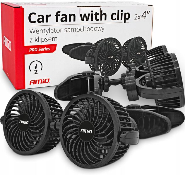 AMiO WIATRAK SAMOCHODOWY WENTYLATOR DO AUTA 24V zdjęcie 4