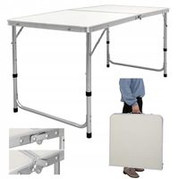 STÓŁ TURYSTYCZNY SKŁADANY WALIZKA 120x60 cm CATERINGOWY PRZENOŚNY BIWAKOWY