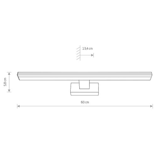 Srebrna galeryjka nad lustro Picasso 8131 kinkiet LED 12W 4000K na Arena.pl