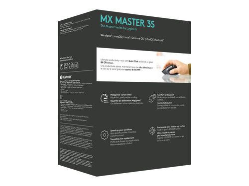 Logitech MX MASTER 3S Wireless Mouse, Graphite | Logitech na Arena.pl