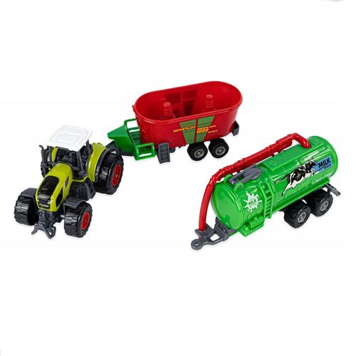 Zestaw pojazdów rolniczych traktor ciągnik kombajn przyczepa dla dzieci na Arena.pl