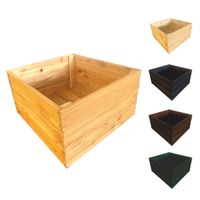 be4nature Doniczka kwadratowa modrzewiowa Naturalna 50 x 53 cm