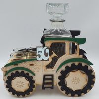 karafka + 6 kieliszków traktor  50 urodziny