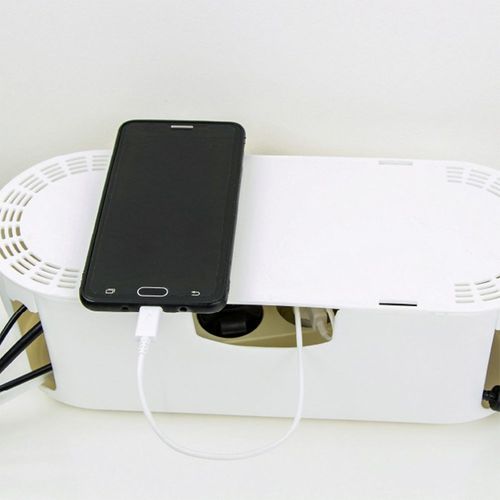 Pojemnik Organizer Pudełko Schowek na Kable Listwy Przedłużacz Biurowy na Arena.pl