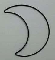 Obręcz metalowa KSIĘŻYC CZARNY łapacza snów 13cm