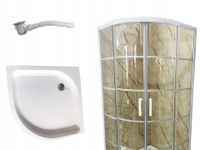 Kabina prysznicowa biała LOFT w duże szprosy 90x90