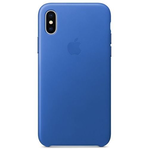Apple Leather Case - Skórzane etui iPhone X (ostry błękit) na Arena.pl