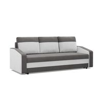 KANAPA ORION Rozkładana Funkcja Spania SPRĘŻYNY BONELL SZARO BIAŁA