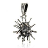 SREBRNY WISIOREK DUŻA KULKA JEŻYK OKSYDOWANY PRÓBA SREBRA 925