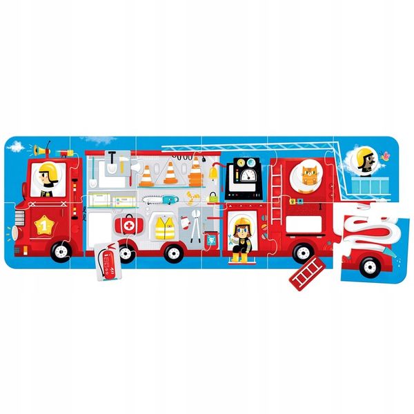 Puzzle z dziurką. Wóz strażacki. Czuczu zdjęcie 3