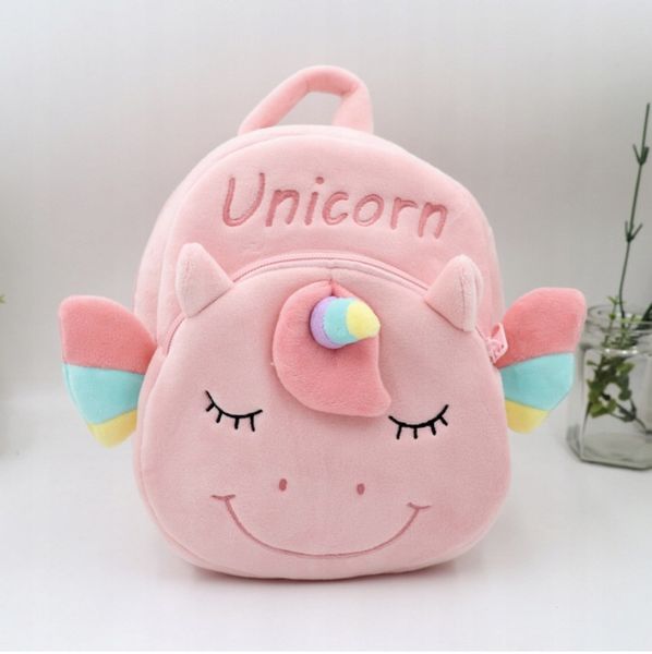 Plecak plecaczek pluszowy dziecięcy przedszkolny miękki mały jednorożec zdjęcie 2