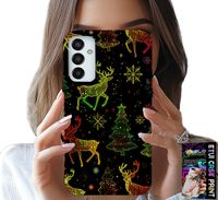 ETUI DO SAMSUNG GALAXY M23 - RENIFER, PŁATEK ŚNIEGU, CHOINKA + SZKŁO