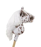 Hobby Horse Mały koń na kiju Premium tarantowaty biało-brązowy A5