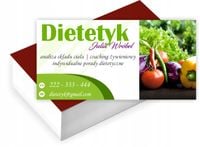 Wizytówki firmowe reklamowe 100szt duży wybór wzorów DIETETYK