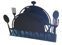 serwetnik metalowy menu czarny