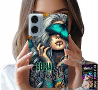 ETUI DO MOTOROLA G24 / G04 - ANTI SOCIAL, BUTTERFLY, MOTYLEK, KOBIECE