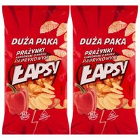 Łapsy Prażynki karbowane o smaku paprykowym 110 g x 2 sztuk