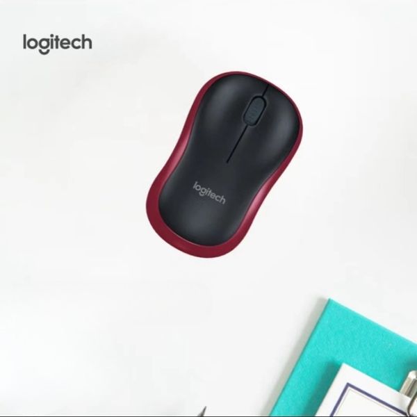 Myszka bezprzewodowa Laser Logitech M185 Czerwona zdjęcie 3