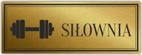 Tabliczka Złota Srebrna na drzwi SIŁOWNIA