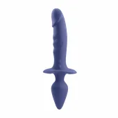 gender x dual defender silikonowy wibrator dwustronny 26 cm z pilotem