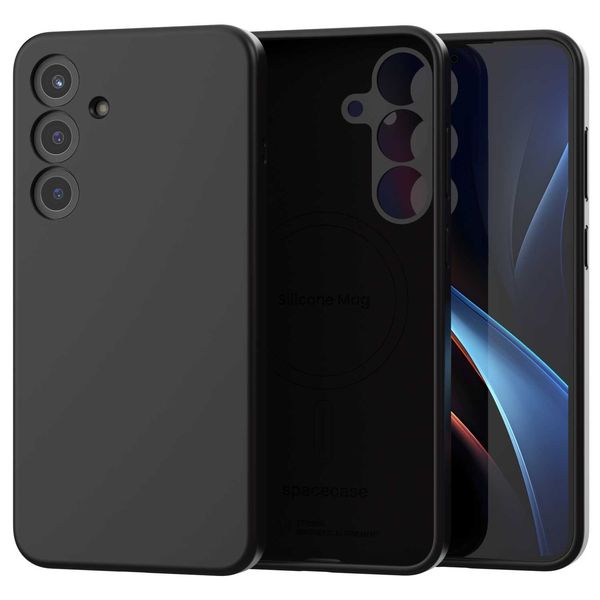 Spacecase Silicone Mag Galaxy S25+ Black zdjęcie 2