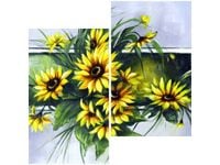 60X60CM SŁONECZNIKI DWU OBRAZ ŚCIAN