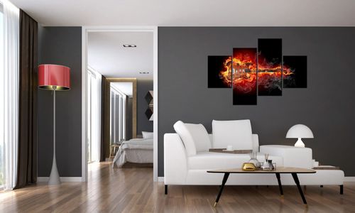 Obraz Na Ścianę 120X80 Płonąca Gitara na Arena.pl