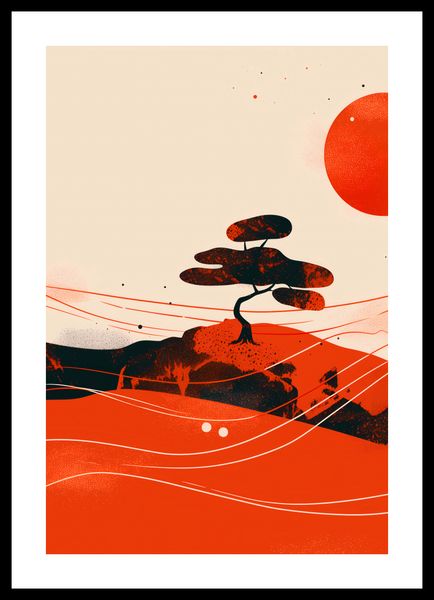Plakat 68x101cm Czerwone Pustynne Pejzaże zdjęcie 3
