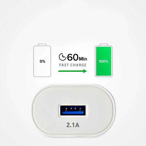 Ładowarka sieciowa USB-A 10W - biała na Arena.pl