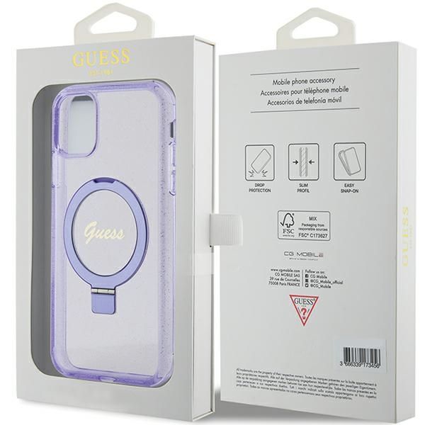 Etui Guess do iPhone 11, iPhone XR, Fioletowy, MagSafe zdjęcie 8