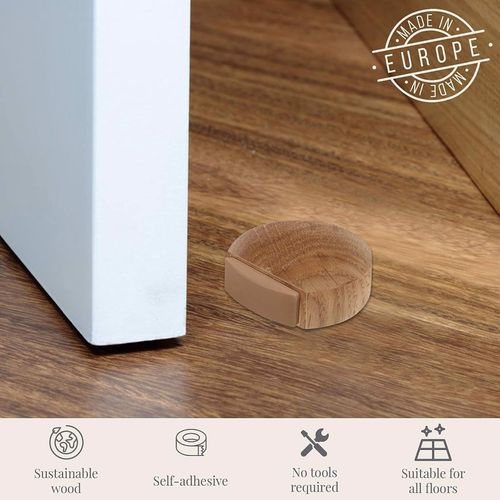 Samoprzylepny odbojnik stoper do drzwi drewniany na Arena.pl