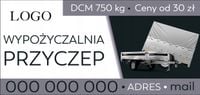 BANERY projekt 130x80 cm WYPOŻYCZALNIA PRZYCZEP