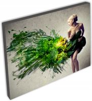 OBRAZ glamour kobieta usta akt do sypialni 120x80