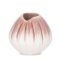 Ceramiczny wazon dekoracyjny VITA 19X19X18 kremowy+różowy