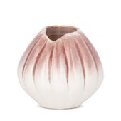 Ceramiczny wazon dekoracyjny VITA 19X19X18 kremowy+różowy