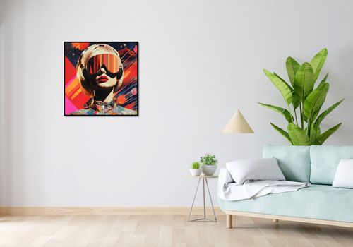 Plakat 70x70cm Retrofuturystyczna Muza na Arena.pl