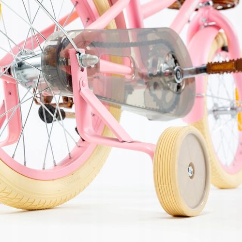 Bezpieczny Różowy rowerek dziecięcy 16" dla dziewczynki 4 5 lat na prezent na Arena.pl