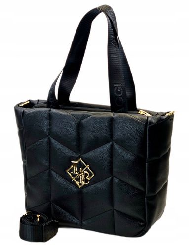 LAURA BIAGGI TORBA TOREBKA SHOPPERKA A4 NA RAMIĘ CZARNA POŁYSK na Arena.pl