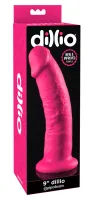 pipedream dillio pink model 23cm z przyssawką - anatomiczny kształt