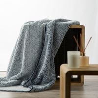 Koc miękki barankowy KOALA 150X200 granatowy + biały