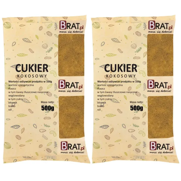 Cukier kokosowy 1kg (2x500g) zdjęcie 1