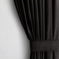 Zasłona VELVET styl klasyczny przelotki srebrne 140x245 czarna AmeliaHome