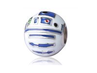 Rodowany srebrny wiszący charms do pandora robot srebro 925 CHARM239