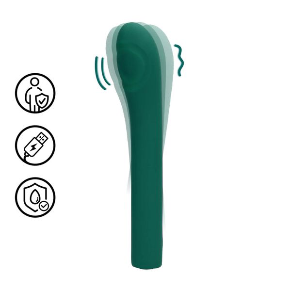 Pulse Wave G-Spot Vibrator - Green Crystal zdjęcie 9