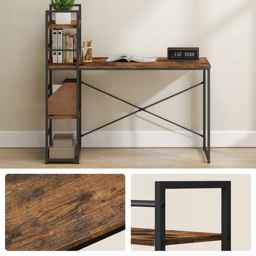 Biurko z Regałem MAX 4.0 Nowoczesne Do Pokoju Biura LOFT Rustykalne na Arena.pl