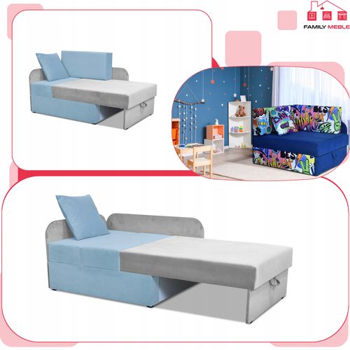 Narożnik dziecięcy Denis Duo rozkładany pojemnik łóżko dzieci materac kubuś na Arena.pl