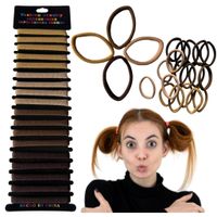 Gumki frotki do włosów bez łączeń elastyczne wygodne ozdobne zestaw 18 szt